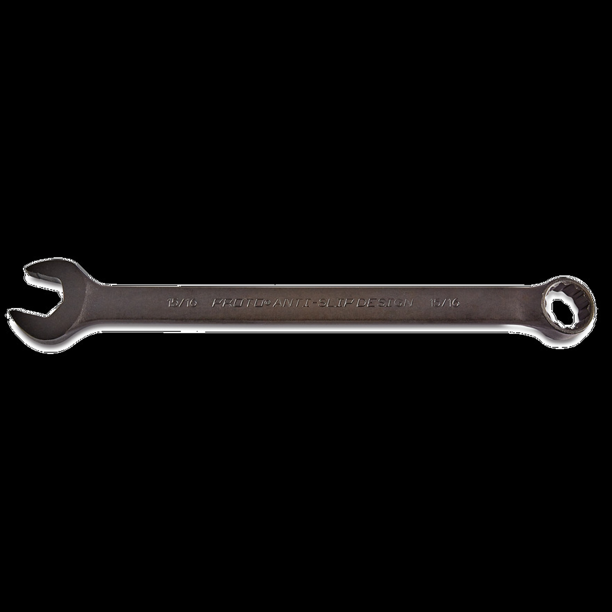 Stanley Proto, 12 Pt 15/16in. Black Oxide Alloy Steel Comb Wrench, Model# J1230BASD